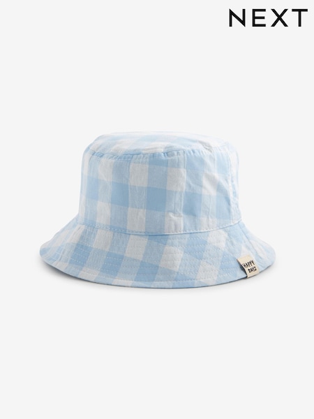 Blue Check Bucket Hat (3mths-10yrs) (N66074) | AED14 - AED18