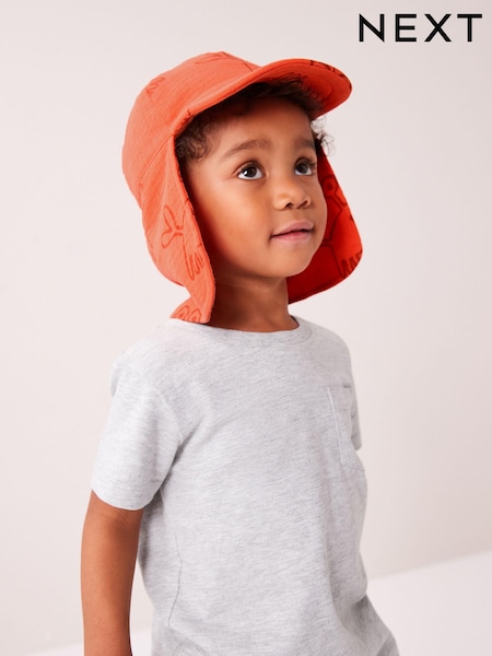 Orange Crab Print Legionnaire Hat (3mths-6yrs) (N66076) | AED19 - AED21