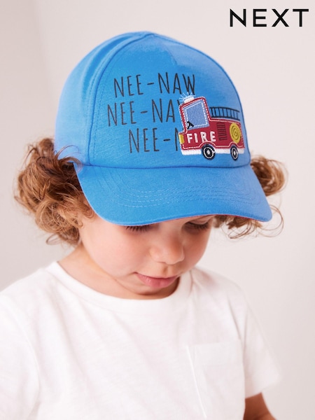Blue Fire Engine Baseball Cap (3mths-10yrs) (N66101) | AED25 - AED32