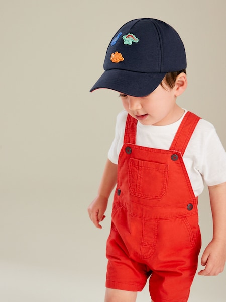 Navy Dinosaur Badge Baseball Cap (3mths-10yrs) (N66107) | AED28 - AED35