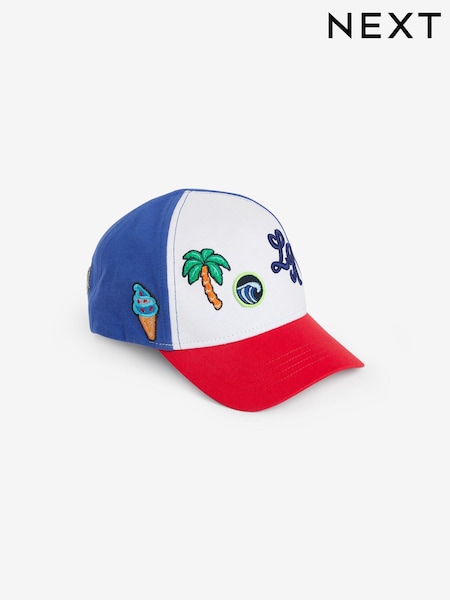 Red/Blue Badge Baseball Cap (1-16yrs) (N66108) | AED28 - AED42