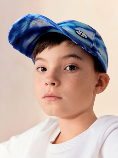 Blue Glitch Print Baseball Cap (3-16yrs) (N66113) | AED16 - AED22
