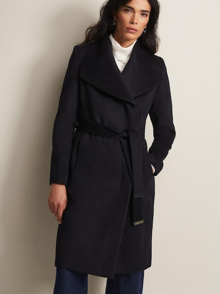 Phase Eight Blue Nicci Wool Smart Coat (N66184) | €172