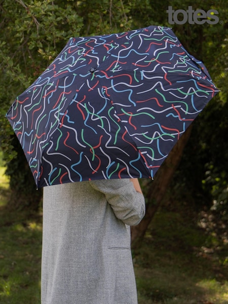 Totes Eco Compact Round Ribbons Print Umbrella (N66230) | ‏64 د.إ.‏