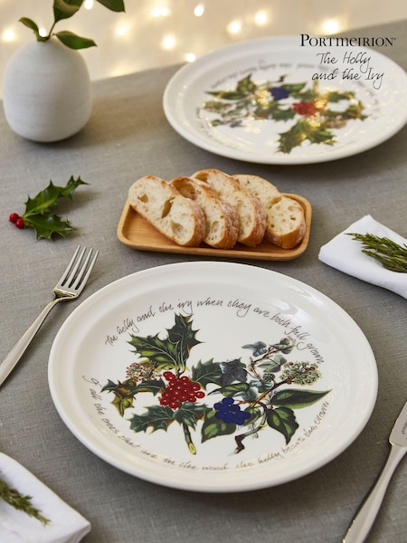 Portmeirion Clear The Holly and the Ivy Set of 6 25cm Dinner Plates (N66267) | €163