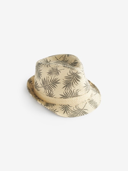 Бежевый с пальмовым принтом - Trilby Hat (1-16yrs) (N66290) | €7 - €10