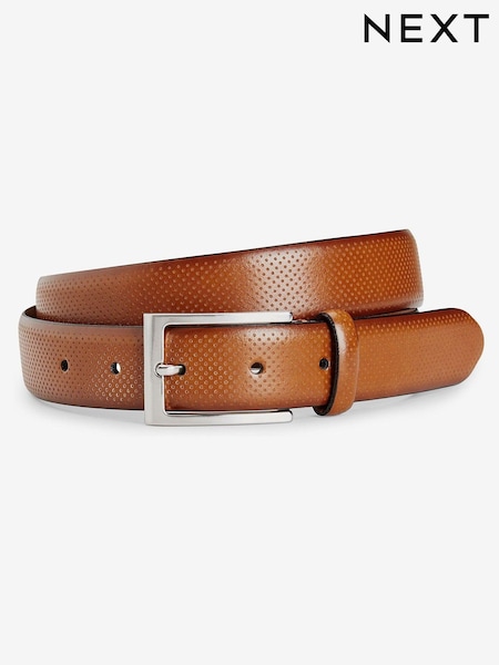 Jasnobrązowy - Perforated Belt (N66312) | 110 zł
