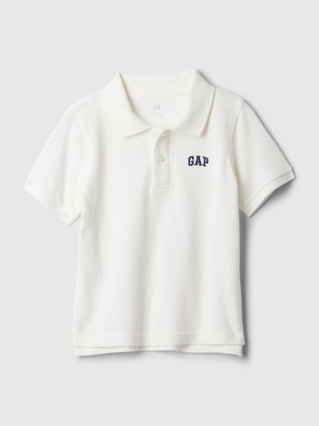 Gap White Logo Pique Short Sleeve Polo Shirt (Newborn-5yrs) (N66327) | €14