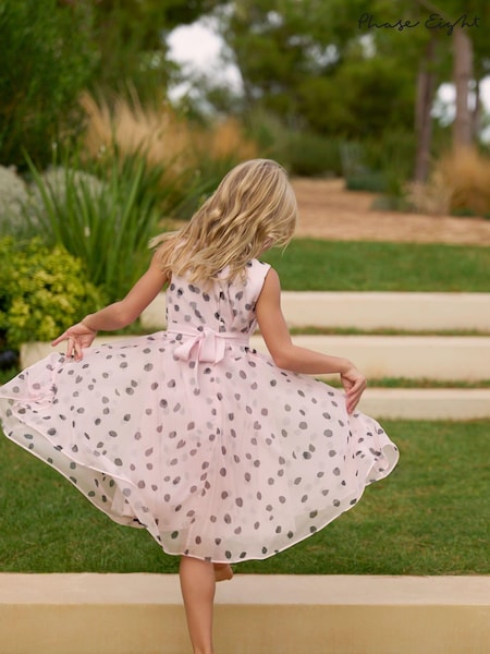 Phase Eight Pink Megura Polka Dot Fit And Flare Dress (N66348) | 170 QAR