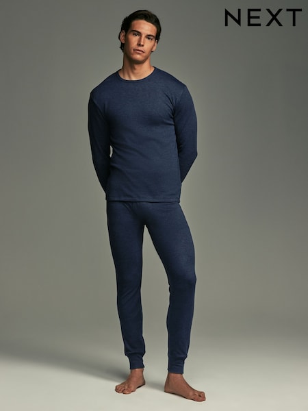 Blue Navy Thermogen Long Sleeve Top and Leggings Set (N66671) | R$ 325