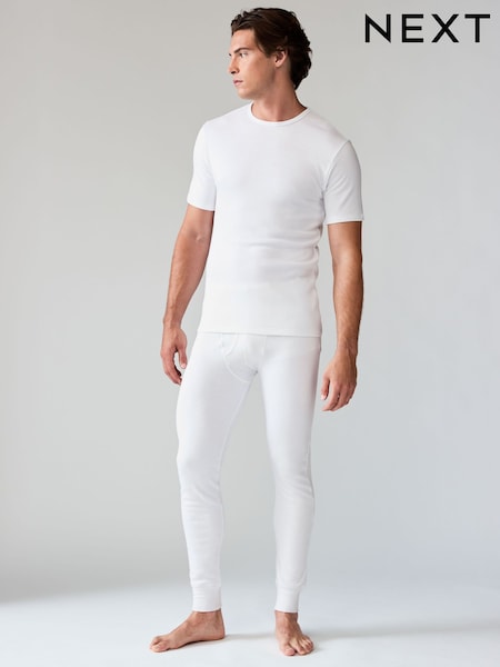White Long Sleeve Thermal Top and Leggings Set (N66693) | 105 SAR