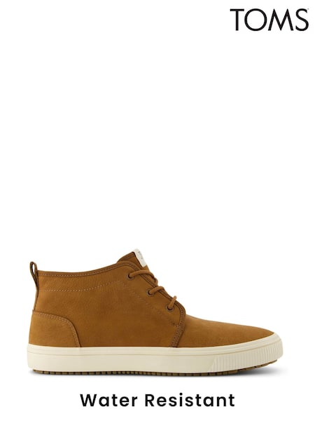 Toms Carlo Mid Terrain Brown Trainers In Water Resistant Walnut Leather (N66730) | €130