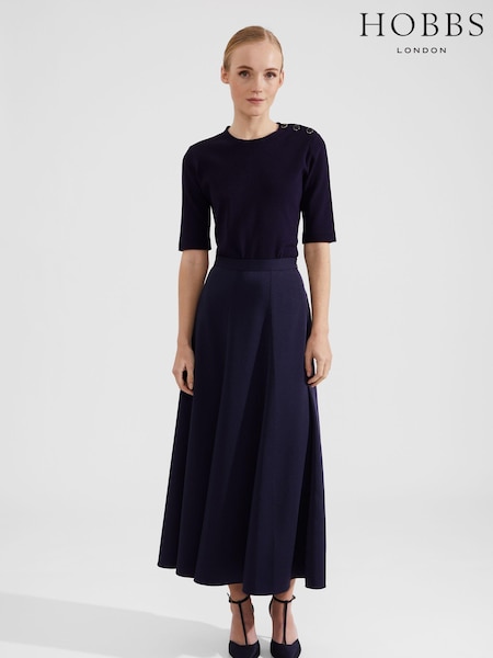 Hobbs Blue Charteris Skirt (N66808) | €79