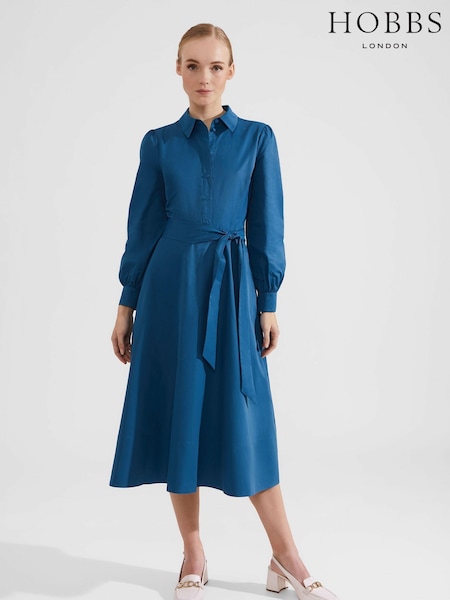 Hobbs Blue Petite Ivana Dress (N66809) | €83