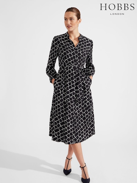 Hobbs Black Petite Kalani Dress (N66829) | 515 QAR
