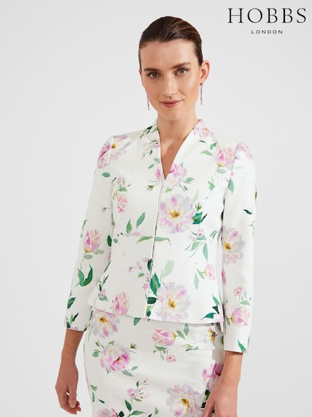 Hobbs White Tweed Suzanna Jacket (N66860) | 467 QAR