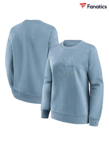 Fanatics Blue Everton Terazzo Graphic Oversized Crew Sweatshirt (N67086) | AED131