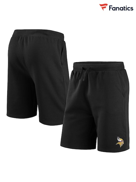 Fanatics NFL Minnesota Vikings Primary Logo Graphic Fleece Black Shorts (N67088) | AED102