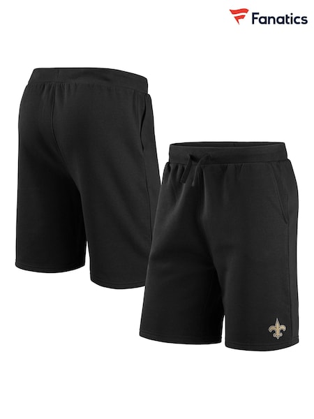 Fanatics NFL New Orleans Saints Primary Logo Graphic Fleece Black Shorts (N67092) | AED102