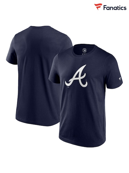 Fanatics Blue MLB Atlanta Braves Primary Logo Graphic 100% Cotton T-Shirt (N67301) | 64 QAR