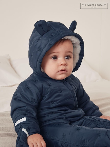 The White Company Blue Star Quilted Pramsuit (N67489) | R$ 515 - R$ 545