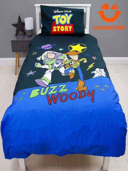Character Light Blue Toy Story Single 100% Cotton Duvet Cover and Pillowcase Set (N67728) | €37