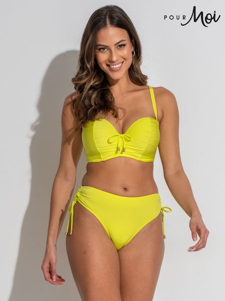 Pour Moi Yellow Santa Cruz Strapless Lightly Padded Underwired Bikini Top (N67845) | AED118