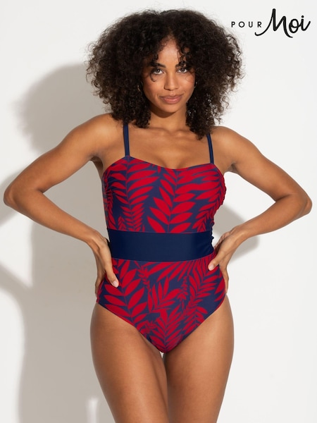 Pour Moi Blue Palermo Swimsuit (N67917) | LEI 335