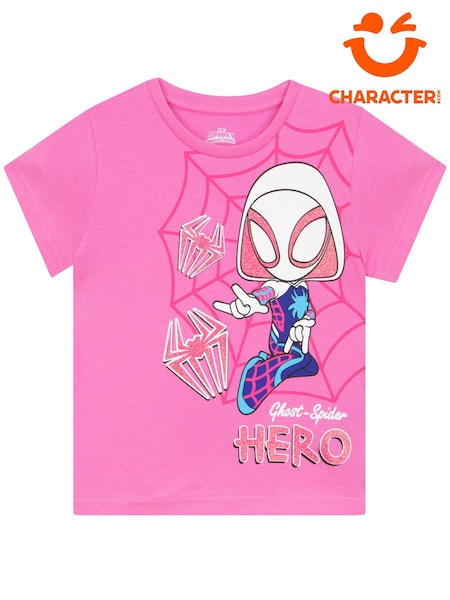 Character Pink Spidey and His Amazing Friends 100% Cotton T-Shirt (N68904) | 64 QAR