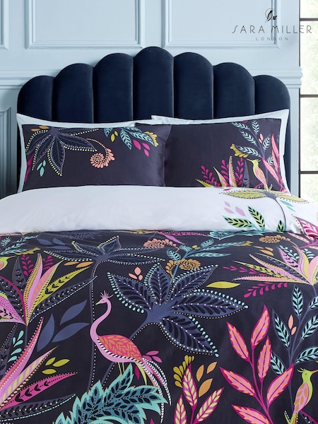 Sara Miller Midnight Set Of 2 Botanic Paradise 100% Cotton Pillowcases (N68948) | €32