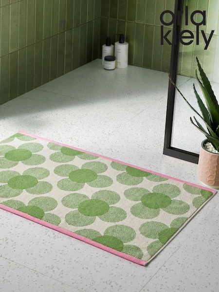 Orla Kiely Clover Retrow Flower 100% Cotton Bath Mat (N68951) | CA$68