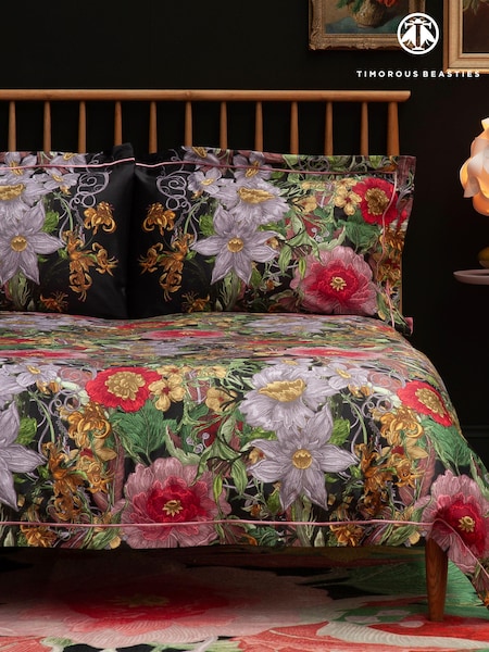Timorous Beasties Set of 2 Midnight Berkeley Blooms 100% Cotton Pillowcases (N68957) | €50