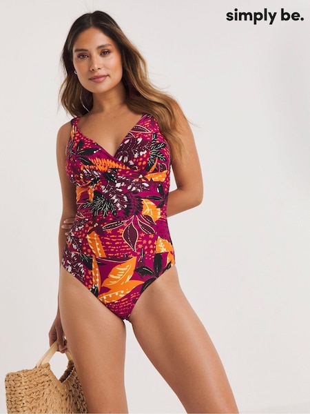 Vaaleanpunainen - Simply Be Magisculpt Lose Up To An Inch Swimsuit (N69077) | €53
