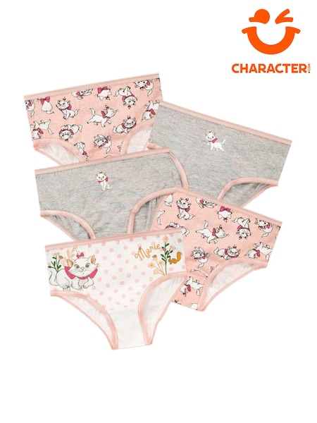 Character Grey 100% Cotton Disney Aristocats Marie Underwear 5 Pack (N69158) | 32 QAR