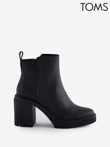 TOMS Rya Black Boots In Black Leather (N69459) | 177 €