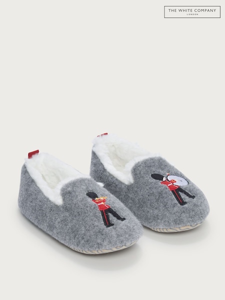 The White Company Grey London Soldier Slipper (N69598) | AED140