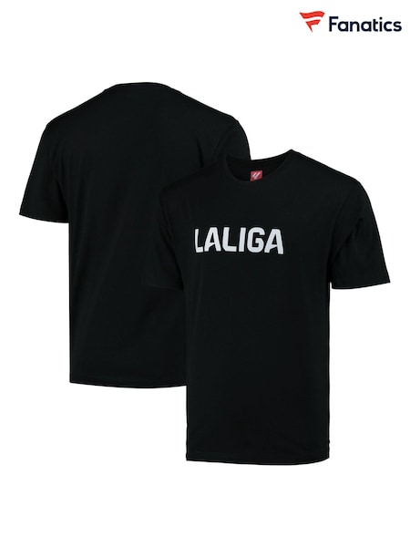 Fanatics Unisex 100% Cotton LALIGA Slogan Black T-Shirt (N69675) | R$ 275