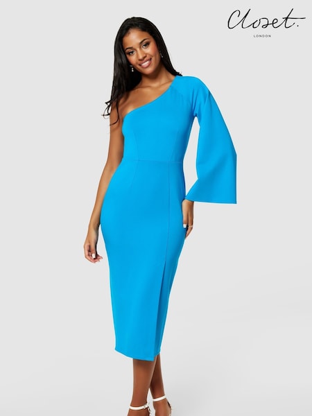 Closet London Blue One Shoulder Dress (N69818) | €37.50