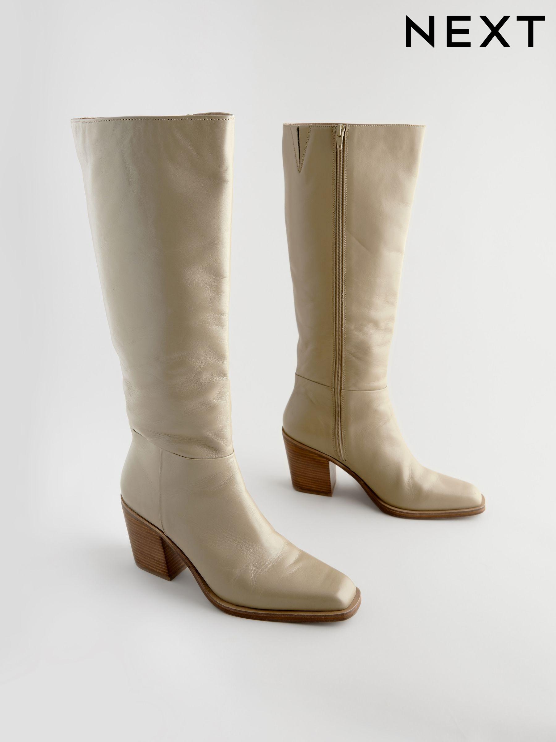 Neutral knee high boots discount