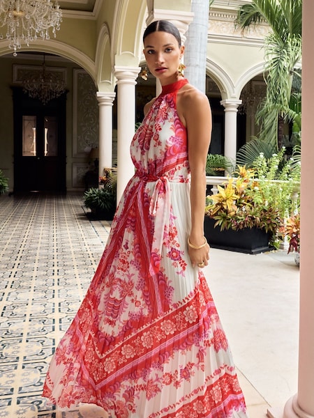 V&A | Love & Roses Printed Halterneck Maxi dress (N69898) | 330 LEI