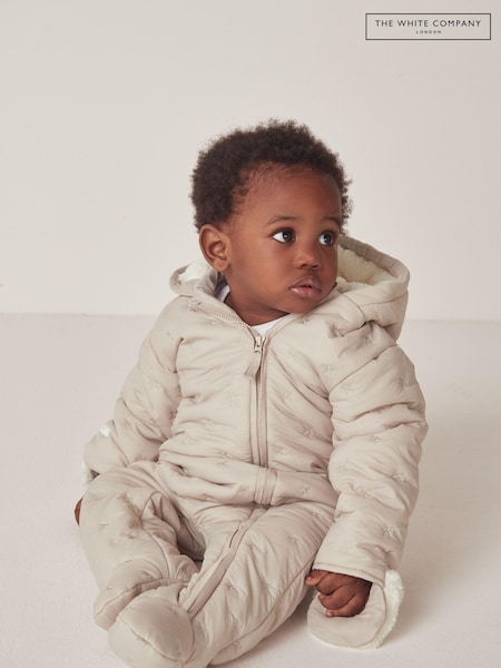 The White Company Natural Star Pebble Quilted Pramsuit (N70041) | ‏303 د.إ.‏ - ‏ 320‏ د.إ.