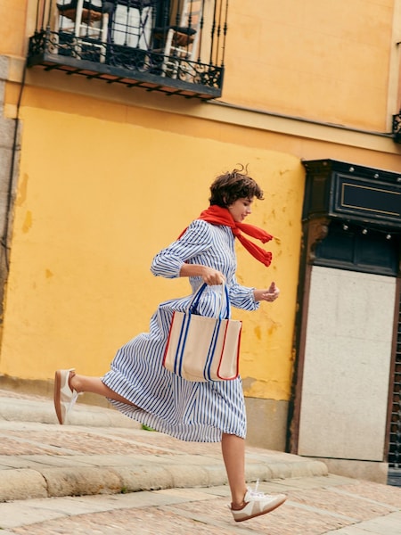 Boden 100% Cotton Smocked Waist Shirt Dress (N70443) | €97