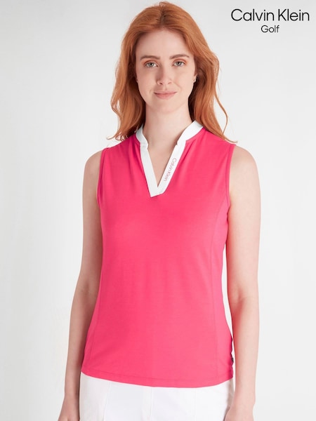 Calvin Klein Golf Pink Dayton Polo Shirt (N70468) | AED116