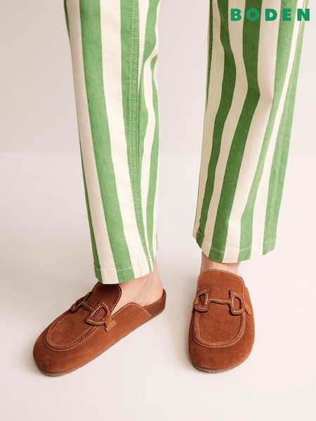 Boden Brown Leather Snaffle Mules (N70470) | €67