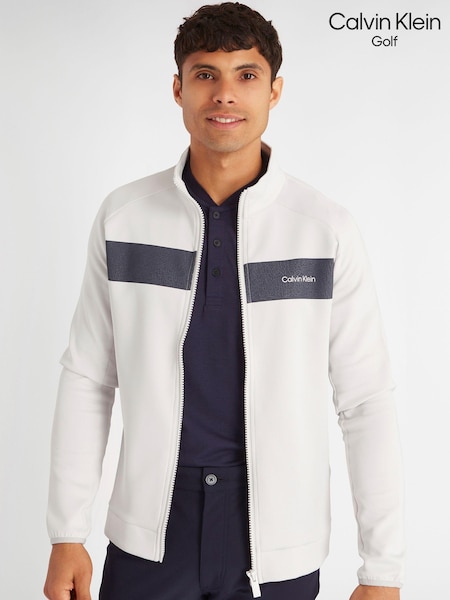 Calvin Klein Golf White Parkbury Full Zip Base Layer (N70531) | AED204