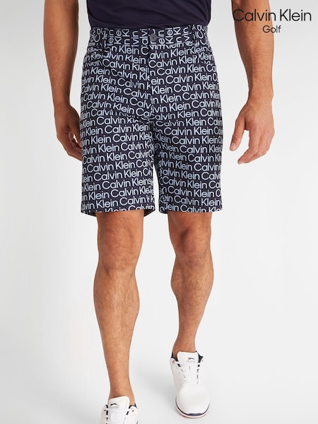 Calvin Klein Golf Blue Printed Genius Shorts (N70532) | ‏302‏₪