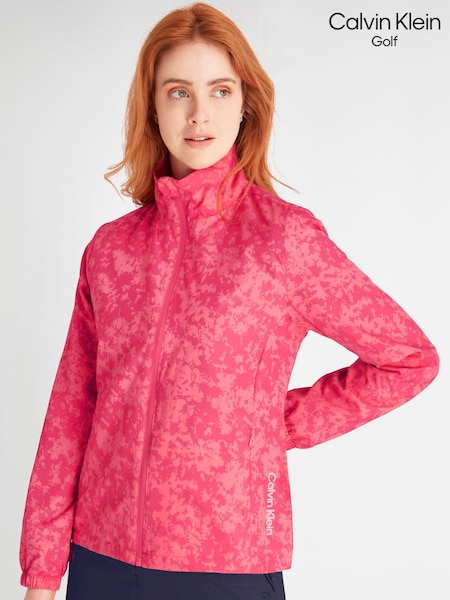 Calvin Klein Golf Canvas Pink Print windbreaker Jacket (N70534) | €85