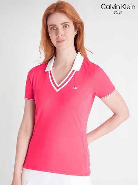 Calvin Klein Golf Pink Delaware Polo Shirt (N70540) | 260 LEI