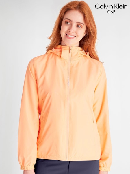 Calvin Klein Golf Melody Hooded Windbreaker Orange Jacket (N70551) | AED174