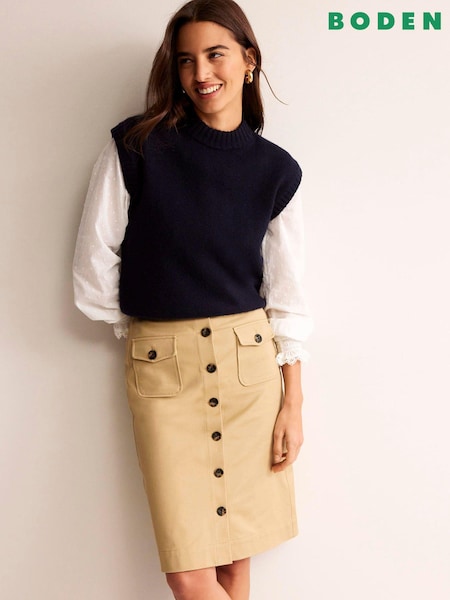 Boden Natural Utility Pocket Midi Skirt (N70641) | €54